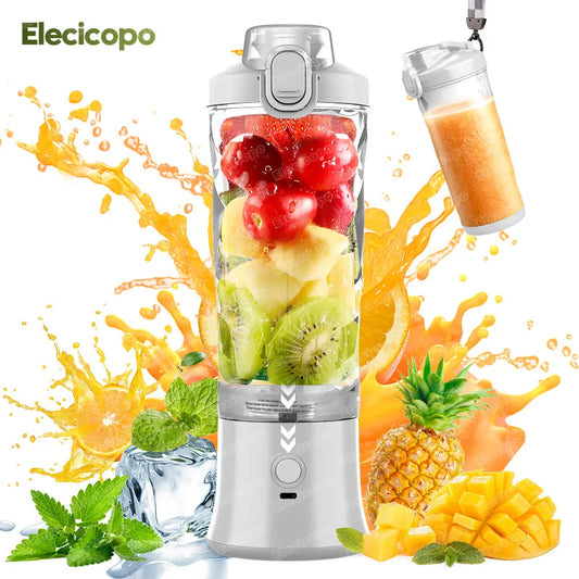 Portable blender mixer 600ML Electric Juicer Fruit Mini Blender 6 Blades For Shakes and Smoothies Juicer Sport Outdoor Travel
